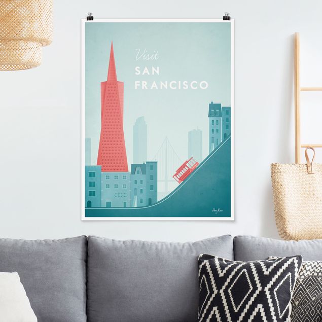 Poster vintage Poster di viaggio - San Francisco