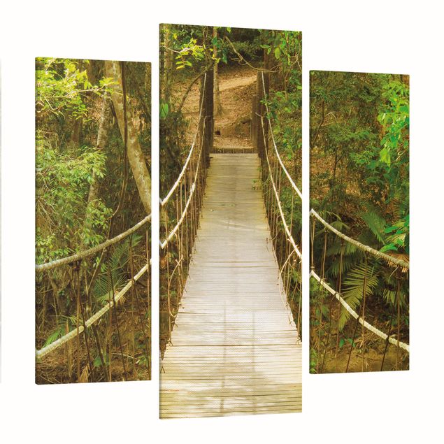 Quadro su tela componibile Ponte della giungla