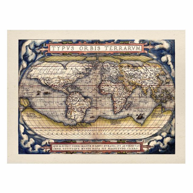 Quadro mappamondo Mappa del mondo storico Typus Orbis Terrarum