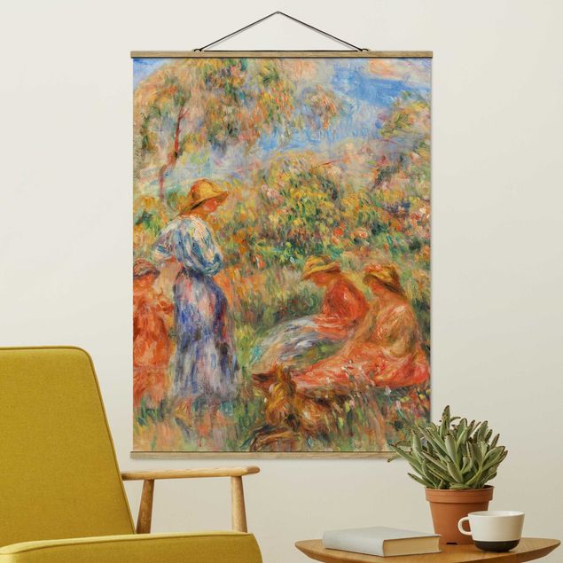 Riproduzioni Auguste Renoir - Tre donne e un bambino in un paesaggio