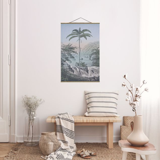 Quadro vintage Illustrazione vintage - Paesaggio con palma