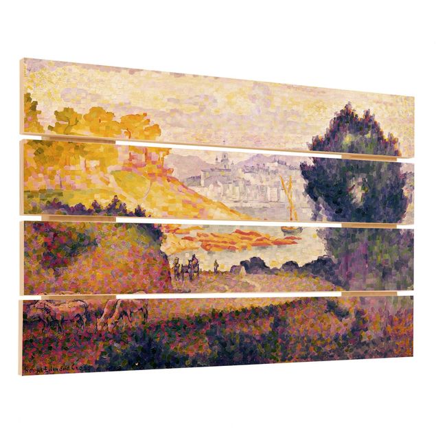 Quadri in legno con paesaggio Henri Edmond Cross - Veduta di Mentone