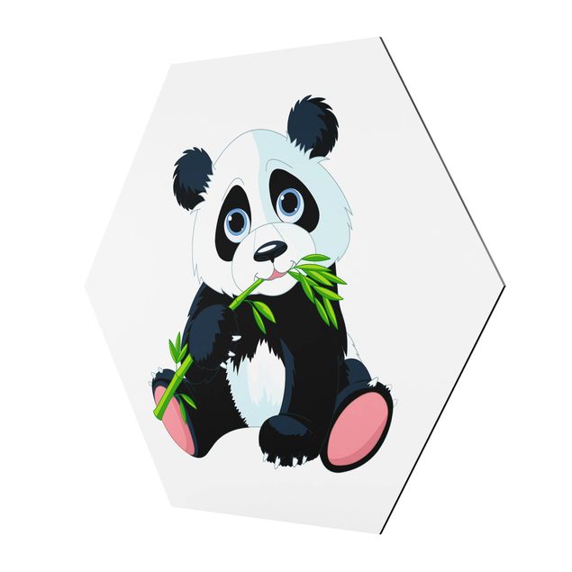 Quadri esagonali Panda e snack