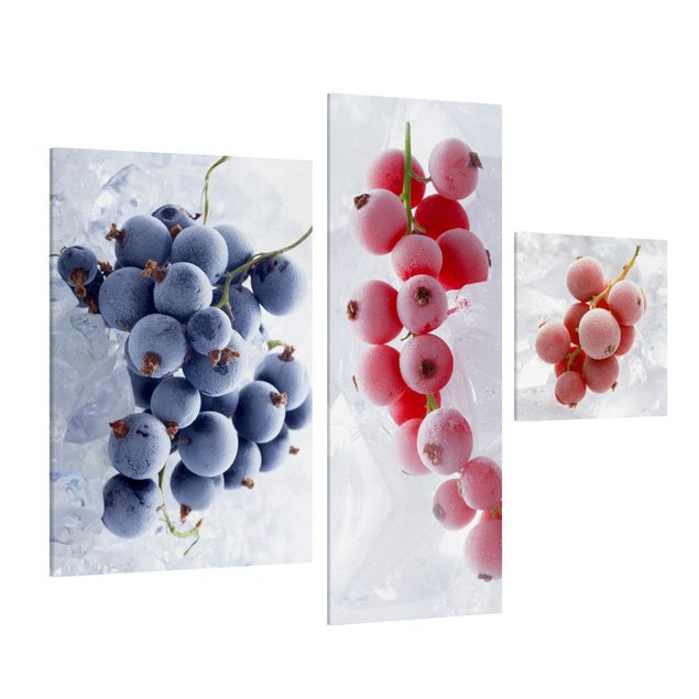 Stampa su tela 3 parti - frozen berries - Collage 1