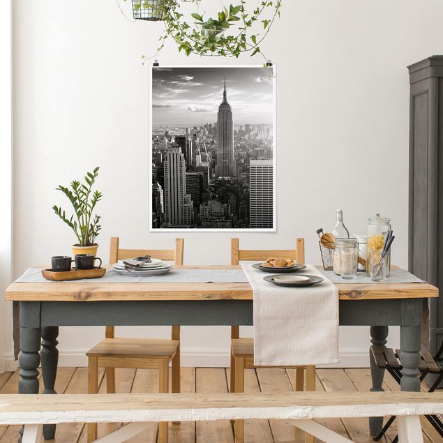 Quadri bianco e nero Skyline di Manhattan