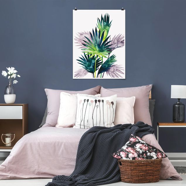 Quadri con fiori Fogliame esotico - Palma a ventaglio