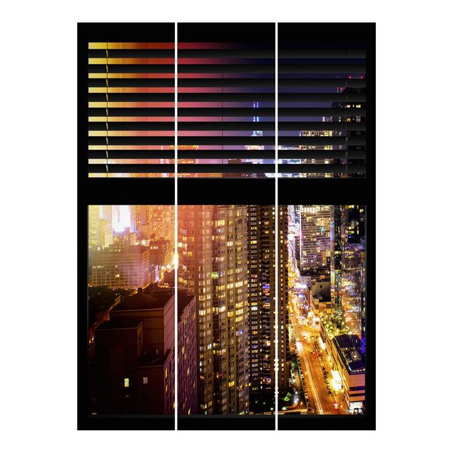 Tenda rigida scorrevole Tende a finestra - Manhattan di notte