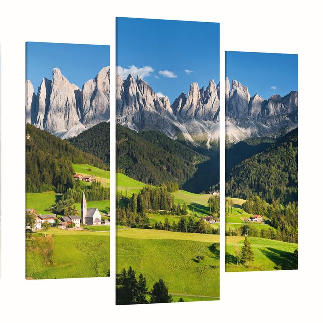 Quadro alberi Odle in Alto Adige