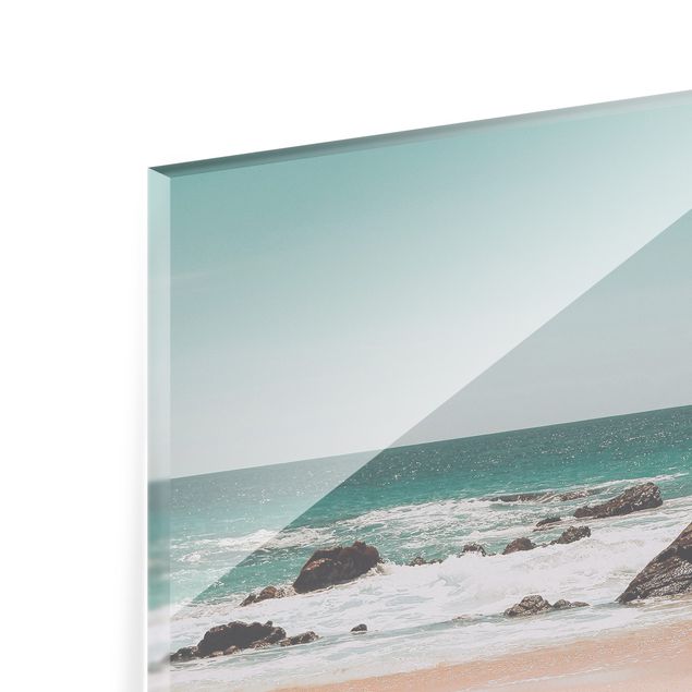Paraschizzi in vetro - Spiaggia assolata in Messico - Formato orizzontale 4:3