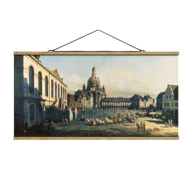 Quadri espressionismo Bernardo Bellotto - La nuova piazza del mercato di Dresda dal Jüdenhof