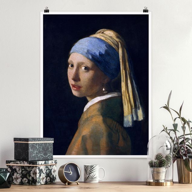 Poster - Jan Vermeer van Delft - Ragazza con l'orecchino di perla - Verticale 4:3