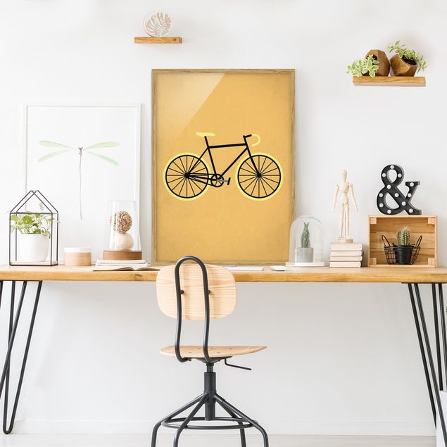 Riproduzione quadri famosi Bicicletta in giallo