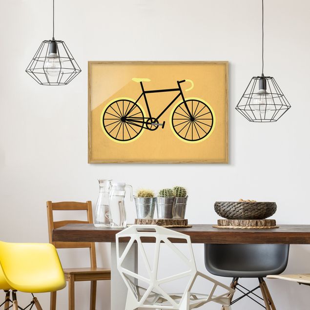 Quadri gialli Bicicletta in giallo