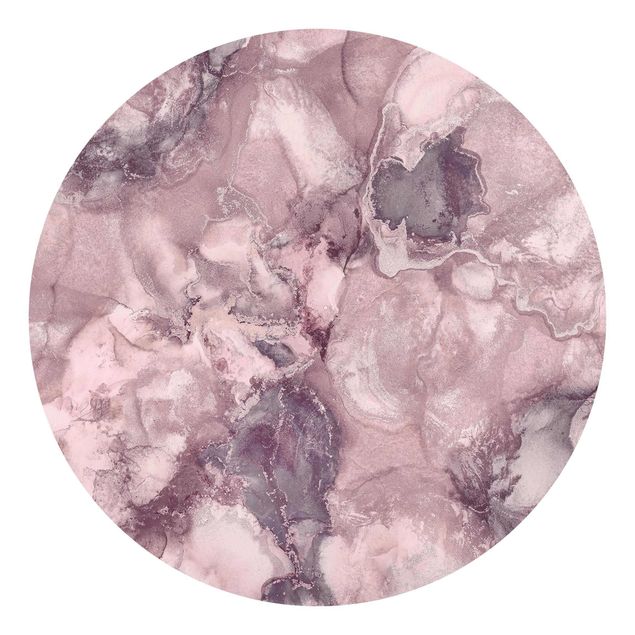 Carta da parati stile industriale Esperimenti di colore in marmo viola
