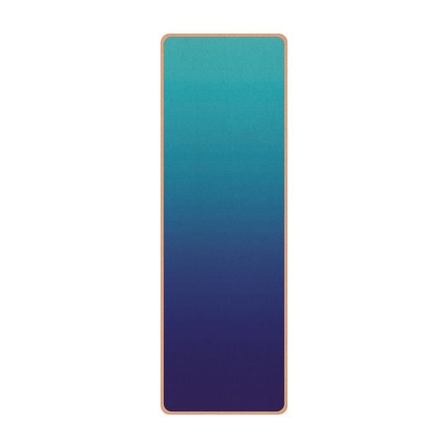 Tappetino yoga - Gradiente cromatico blu mare