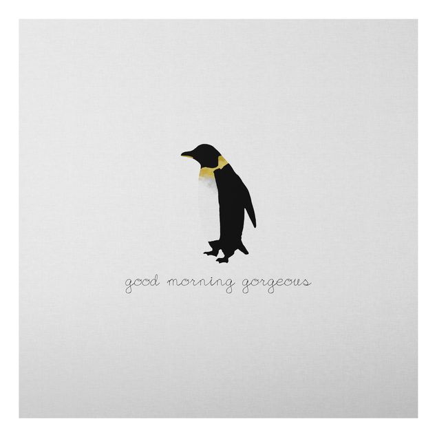 Quadri bianco e nero Citazione Pinguino Buongiorno Splendido