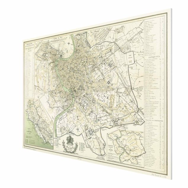 Quadro planisfero Mappa vintage Roma Antica