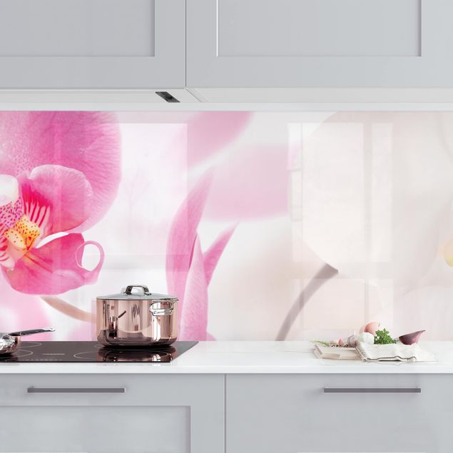 Rivestimenti per cucina con fiori Orchidee delicate