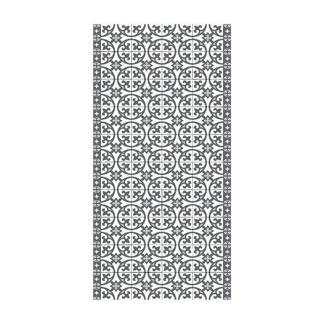 tappeto moderno grigio Mix di piastrelle geometriche Cerchi Grigio
