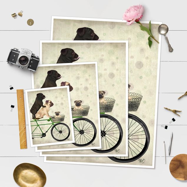 Poster Ciclismo - Carlini in bicicletta