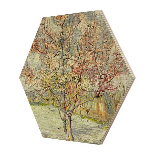 Quadri in legno con paesaggio Vincent van Gogh - Peschi in fiore
