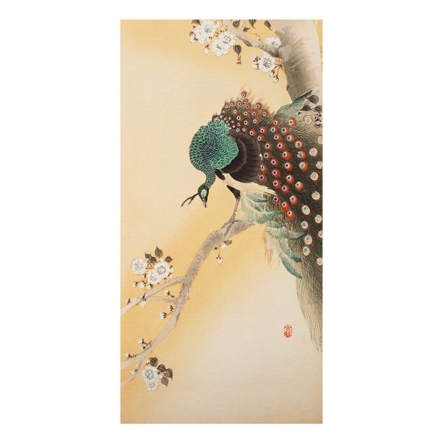 Quadri animali Illustrazione vintage di pavone asiatico II