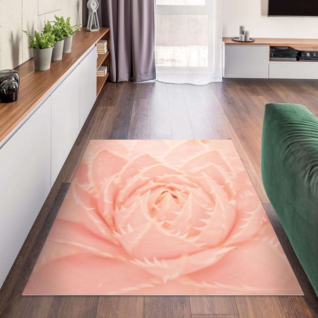 tappeti da esterno Agave magica floreale rosa chiaro