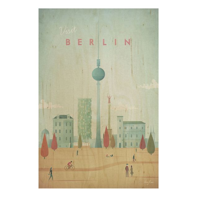 Quadri in legno vintage Poster di viaggio - Berlino
