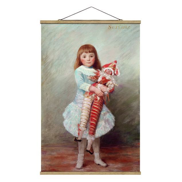 Quadro moderno Auguste Renoir - Suzanne con marionetta Arlecchino