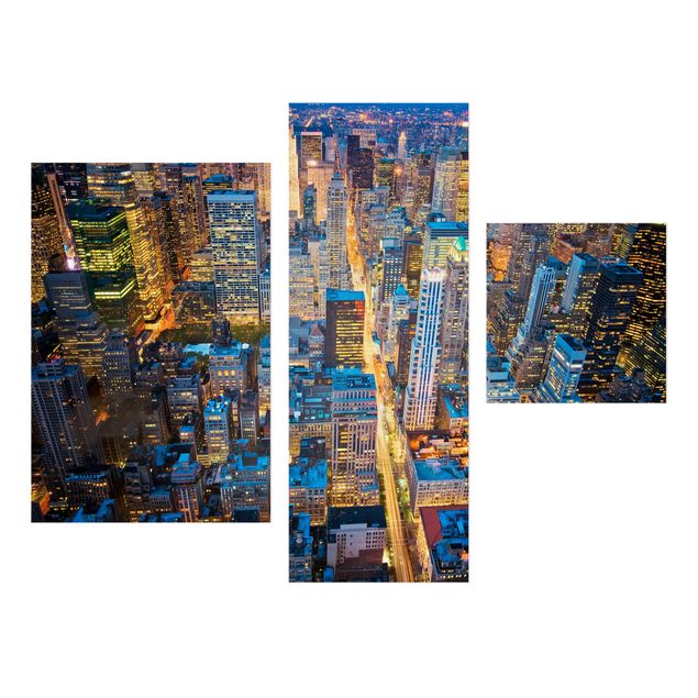Stampa su tela 3 parti - Midtown Manhattan - Collage 1