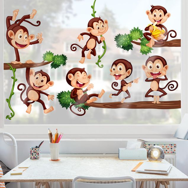 Decorazioni camera neonato Famiglia di scimmie