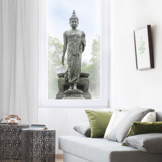 Pellicola per vetri colorata Statua di Buddha