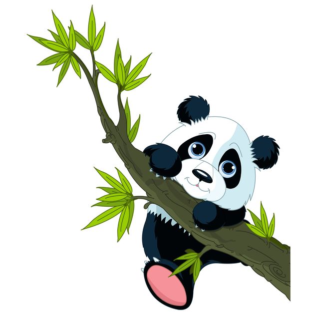 Adesivi per finestre con animali Panda arrampicatore