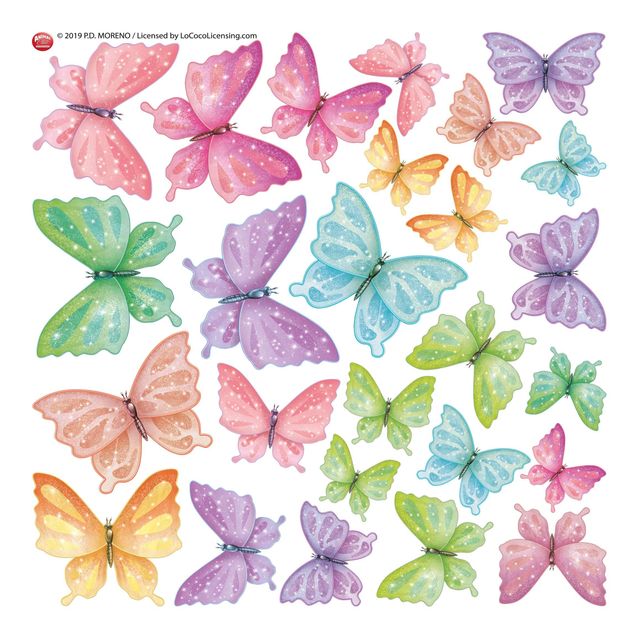 Decorazioni camera neonato Set farfalle glitterate