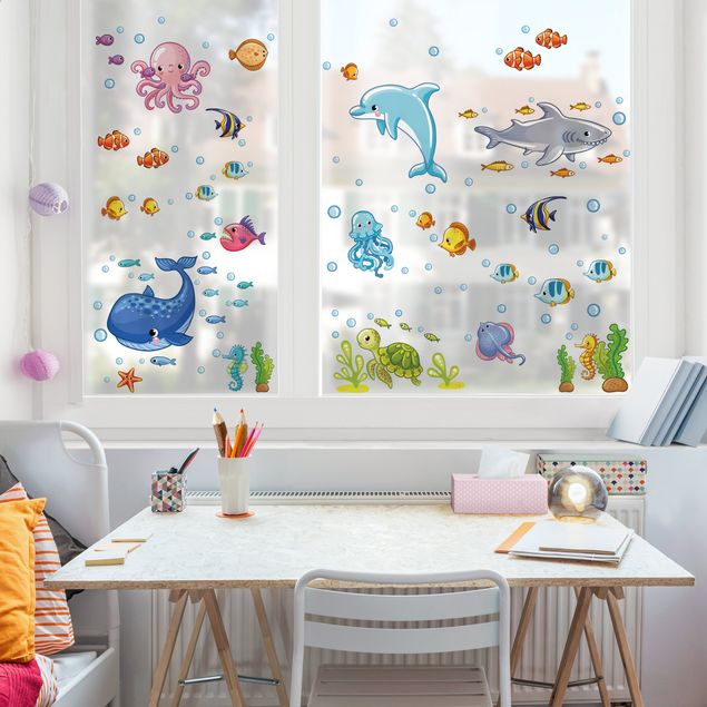 Decorazioni camera bambini Mondo sommerso - Set di pesci