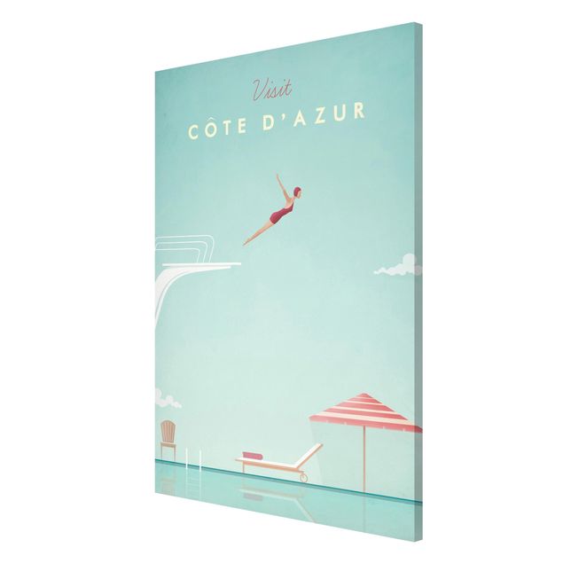 Quadro paesaggio Poster di viaggio - Costa Azzurra