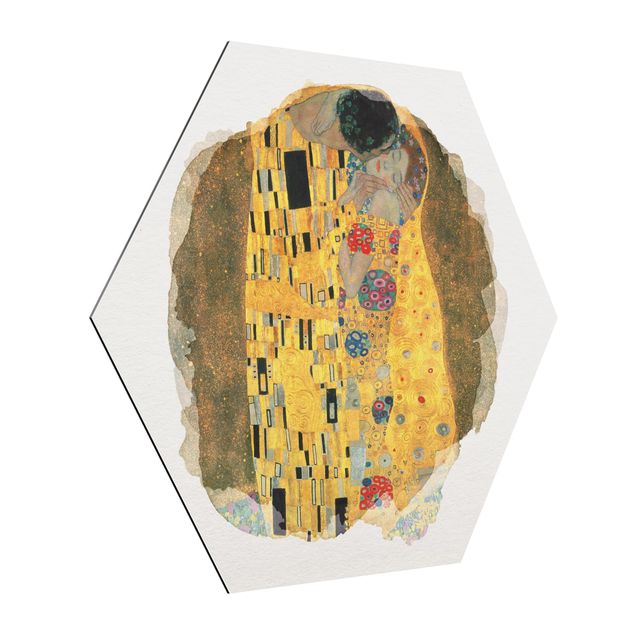 Quadro moderno Acquerelli - Gustav Klimt - Il bacio