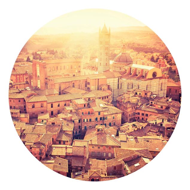 Carta da parati città Siena infuocata