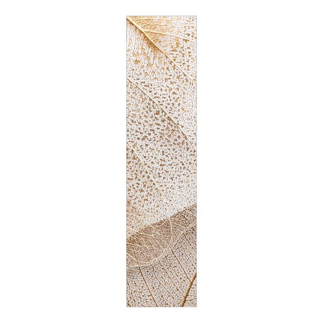 Tessili online Delicata struttura di foglie in oro