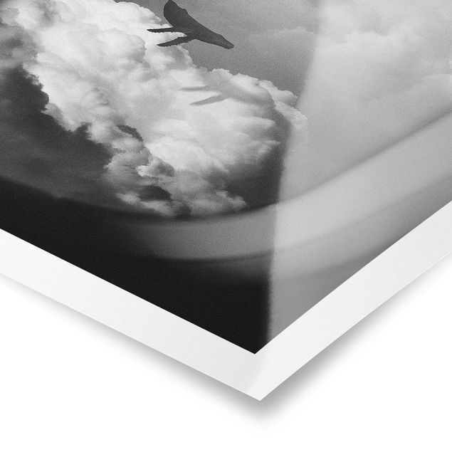 Quadri Jonas Loose Balenottera volante tra le nuvole