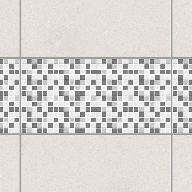 Pellicole per piastrelle con mosaico Piastrelle mosaico grigio