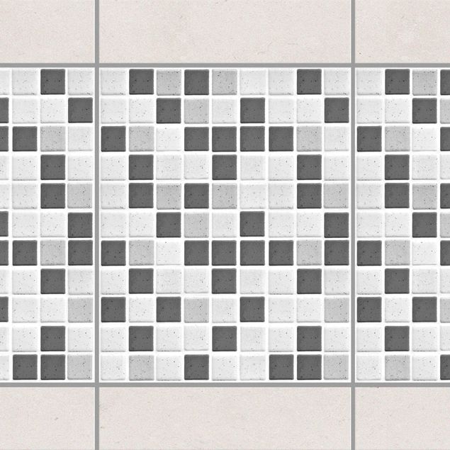 Pellicole per piastrelle con mosaico Piastrelle mosaico grigio