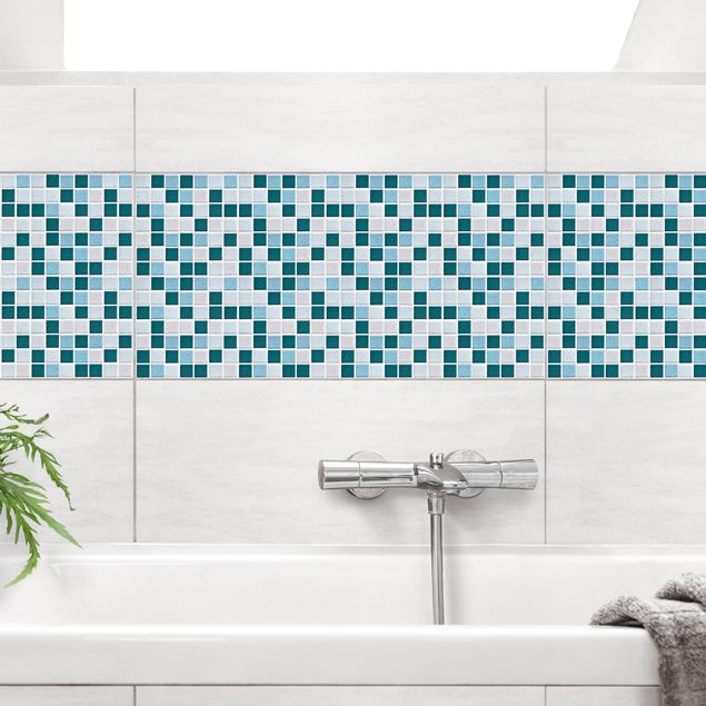 Adesivi per piastrelle con disegni Piastrelle mosaico blu turchese