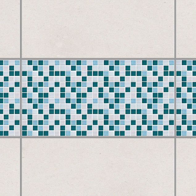 Pellicole per piastrelle con mosaico Piastrelle mosaico blu turchese