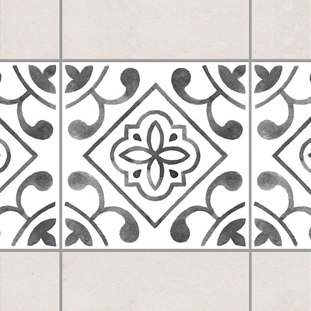 Adesivi per piastrelle con disegni Motivo Grigio Bianco - Serie No.2