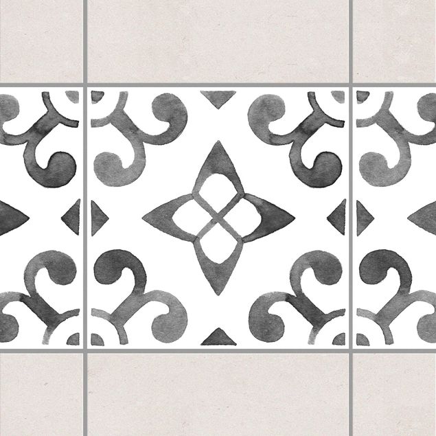 Adesivi per piastrelle con disegni Motivo Grigio Bianco - Serie No.5