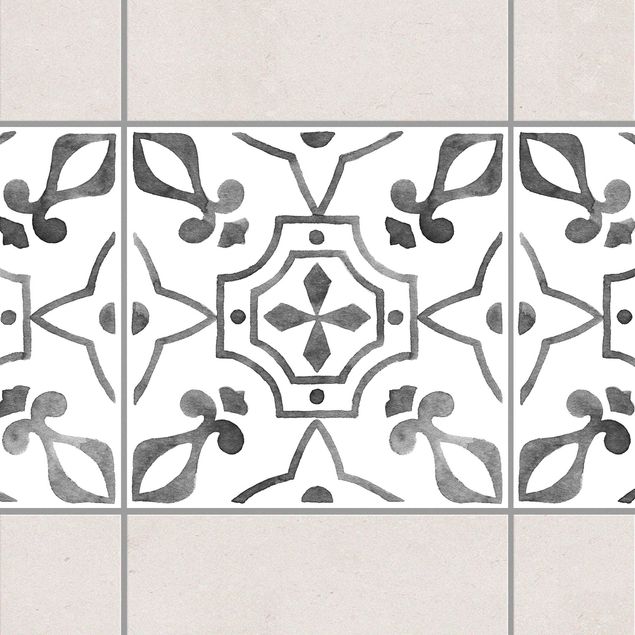 Adesivo per piastrelle - Pattern Gray White Series No.9