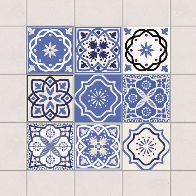 Pellicole per piastrelle con disegni 9 piastrelle portoghesi