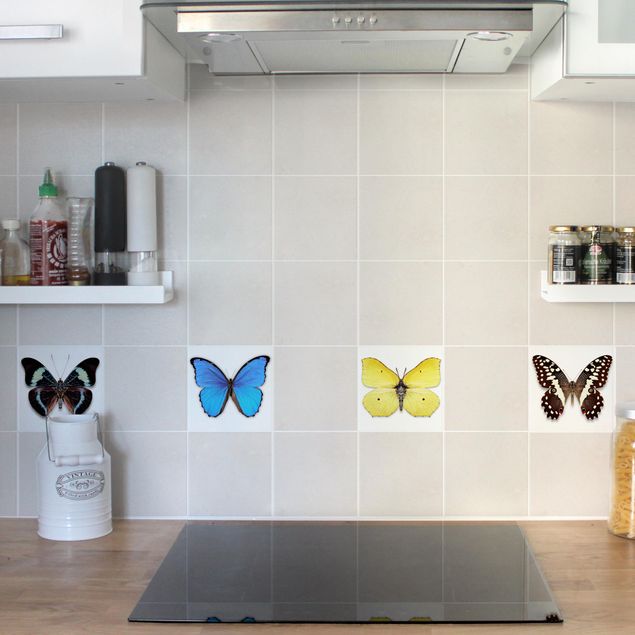 Pellicola adesiva Elegante set di farfalle