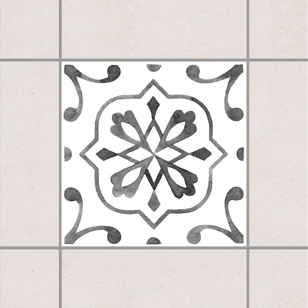 Adesivi per piastrelle con disegni Motivo Grigio Bianco - Serie No.4